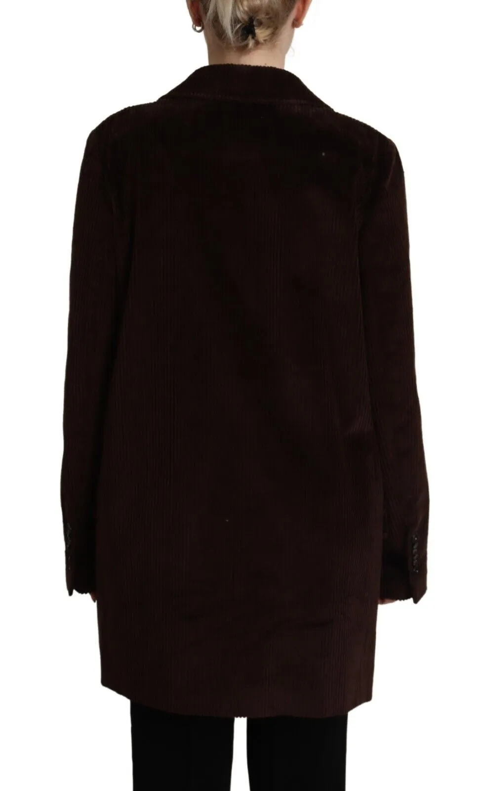 Elegant Burgundy Double-Breasted Trench Coat sold by Louxly product image thumbnail 3