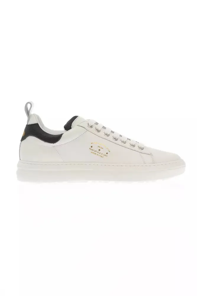 Sleek Monochrome Leather Sneakers sold by Louxly