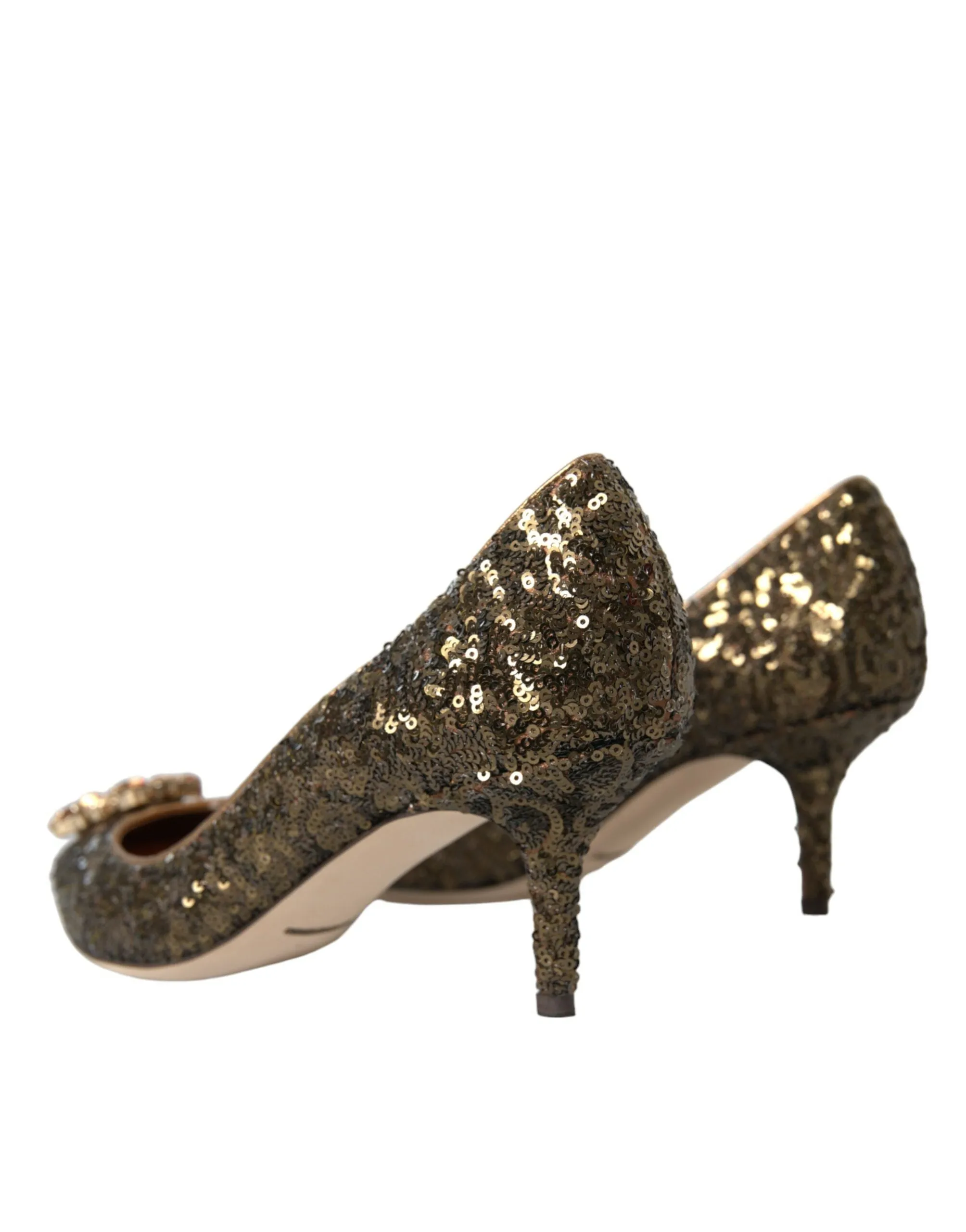 Gold Sequin Crystals Bellucci Heels Pumps Shoes sold by Louxly product image thumbnail 4