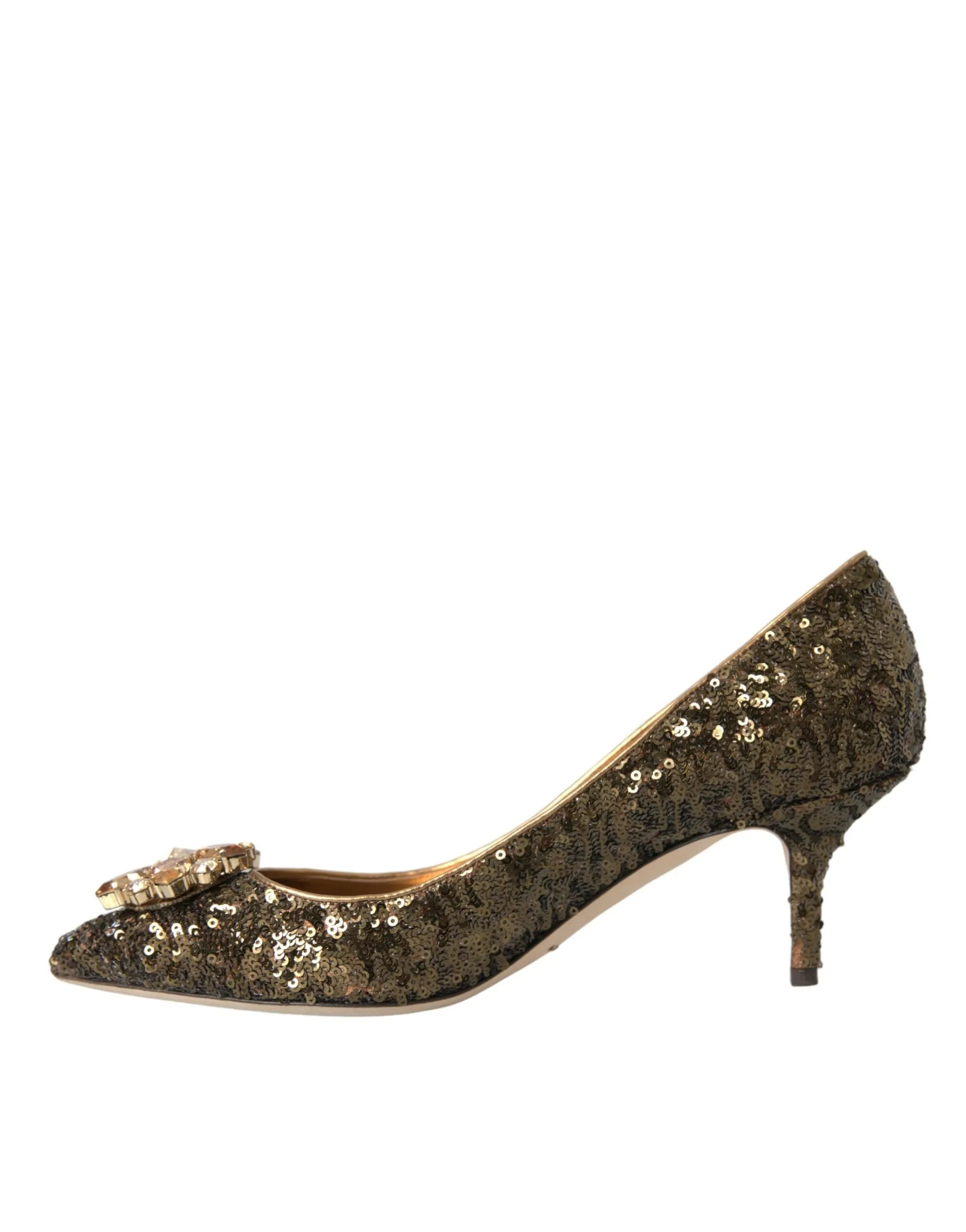 Gold Sequin Crystals Bellucci Heels Pumps Shoes sold by Louxly product image thumbnail 5