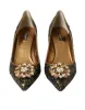 Gold Sequin Crystals Bellucci Heels Pumps Shoes sold by Louxly