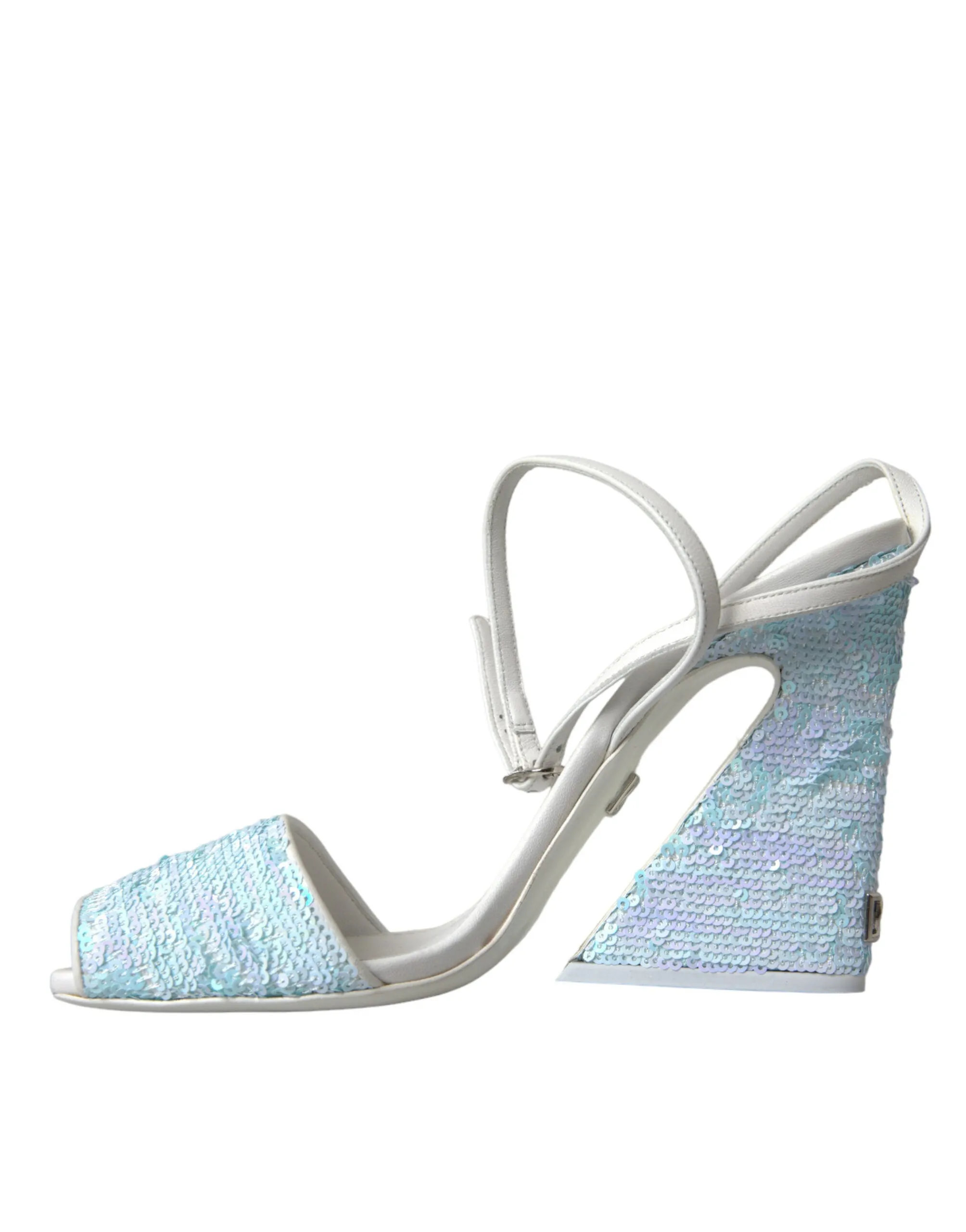Light Blue Sequin Ankle Strap Sandals Shoes sold by Louxly product image thumbnail 5