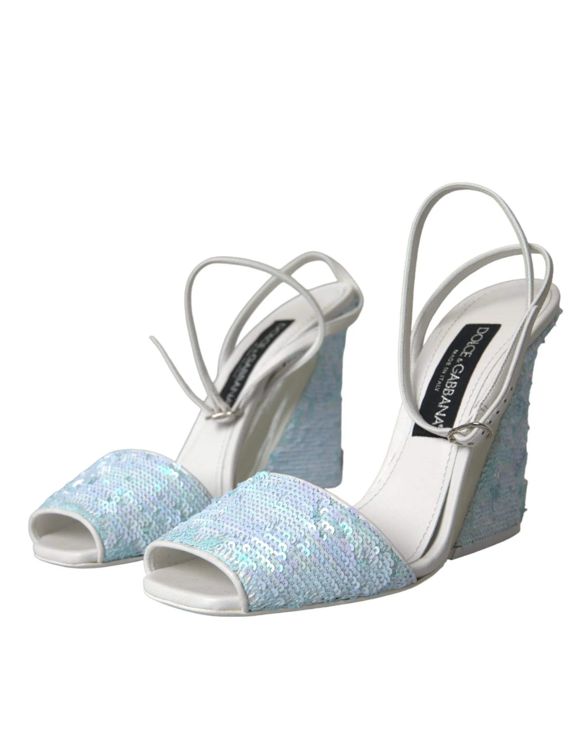 Light Blue Sequin Ankle Strap Sandals Shoes sold by Louxly product image thumbnail 3