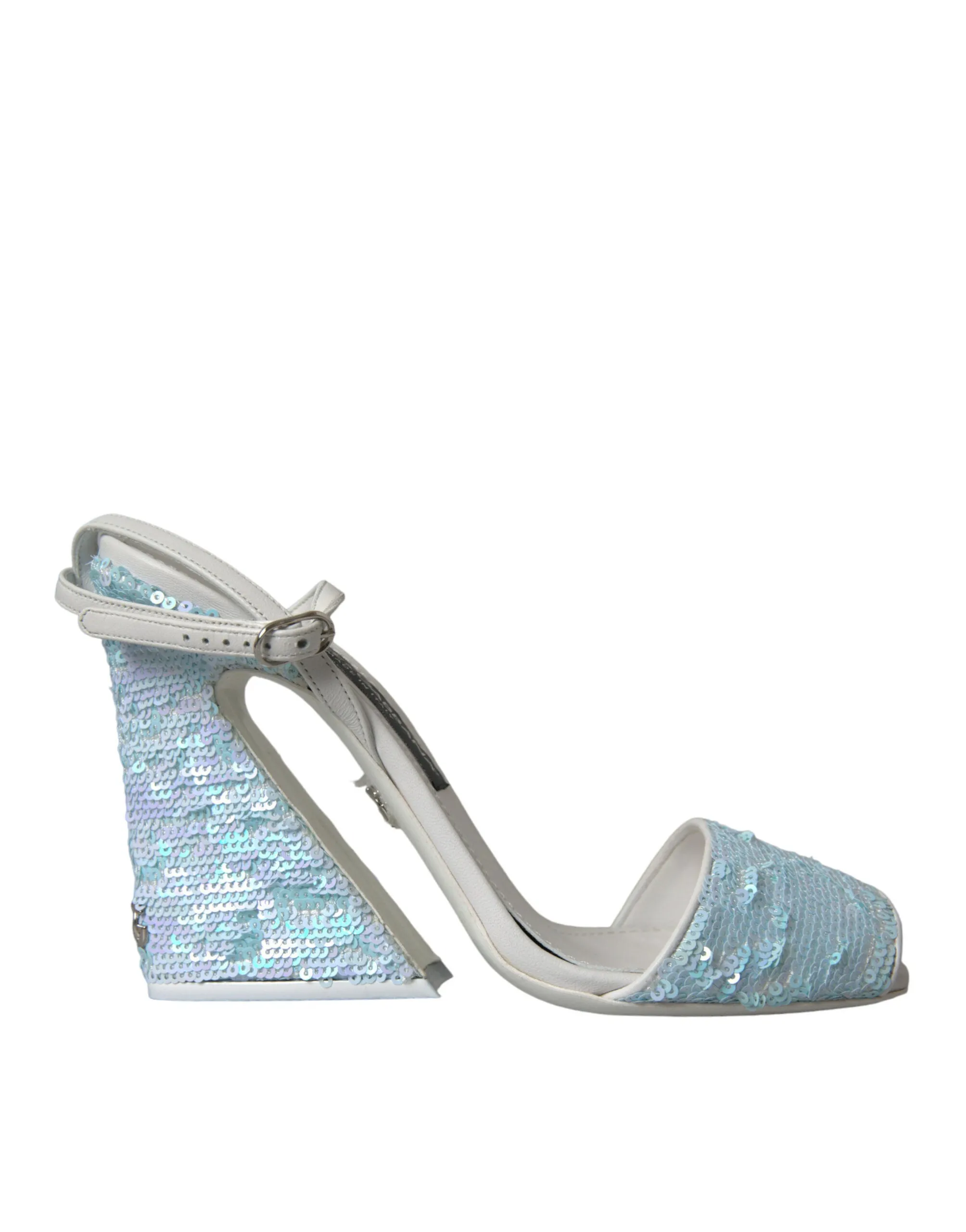 Light Blue Sequin Ankle Strap Sandals Shoes sold by Louxly