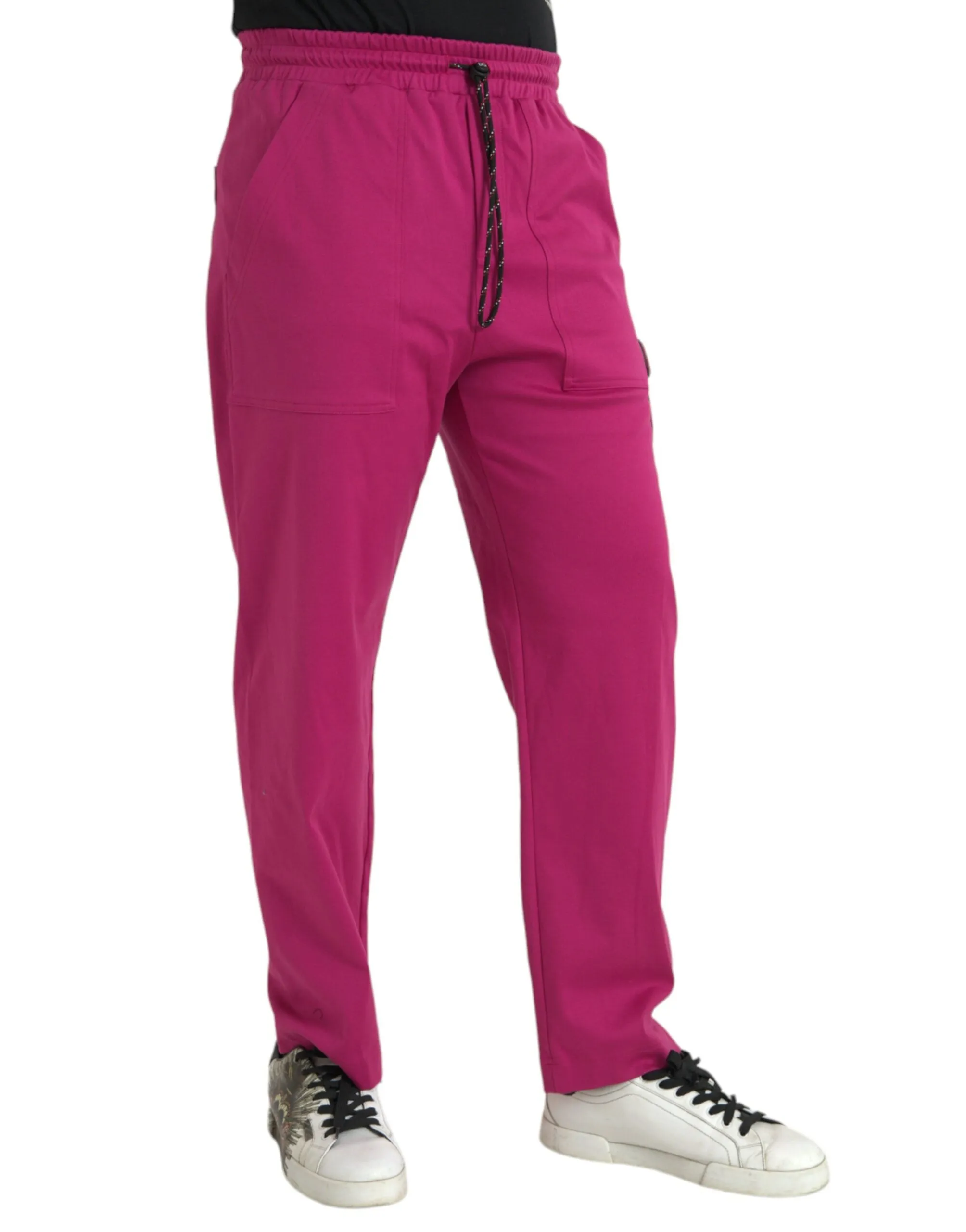 Pink Logo Cargo Cotton Jogger Sweatpants Pants sold by Louxly product image thumbnail 2