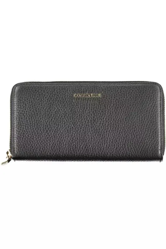 Elegant Black Leather Wallet with Multiple Compartments sold by Louxly
