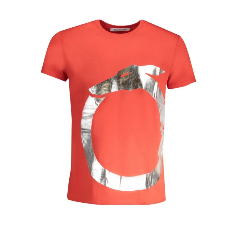 Red Cotton T-Shirt sold by Louxly