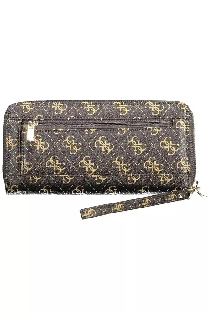 Chic Brown Zip Wallet with Contrasting Details sold by Louxly product image thumbnail 2