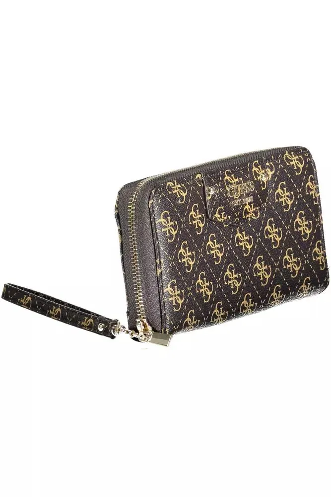 Chic Brown Zip Wallet with Contrasting Details sold by Louxly product image thumbnail 3