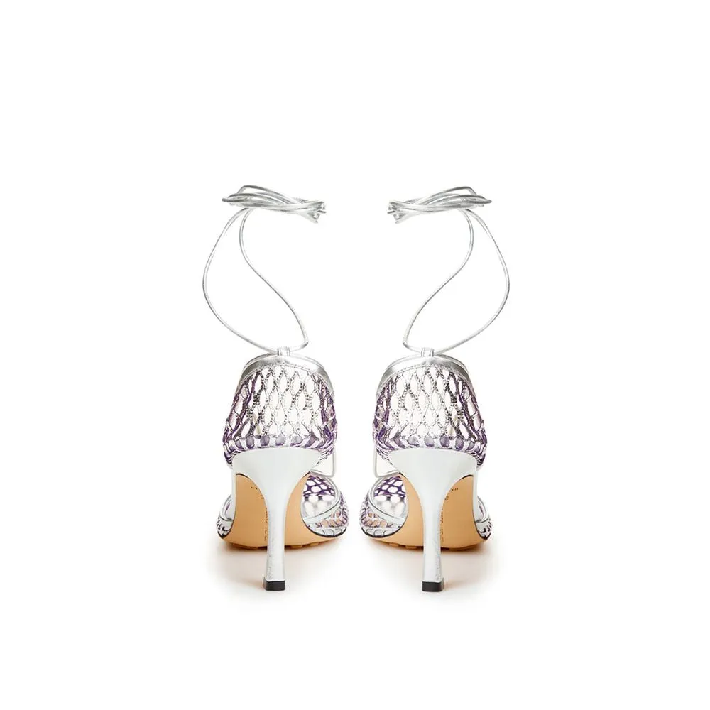 Silver Cotton Leather Sandals sold by Louxly product image thumbnail 3