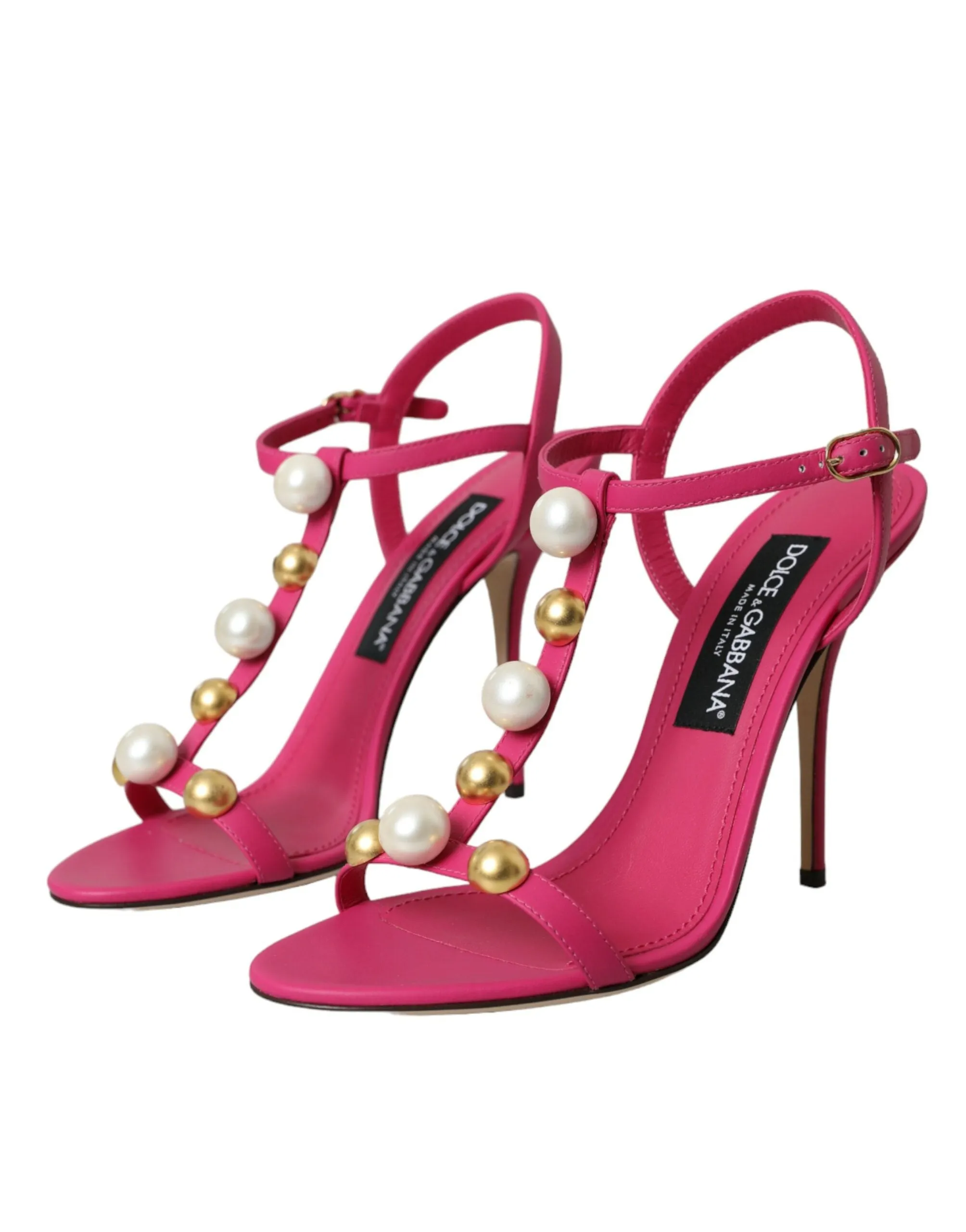 Pink Embellished Leather Sandals Heels Shoes sold by Louxly product image thumbnail 3