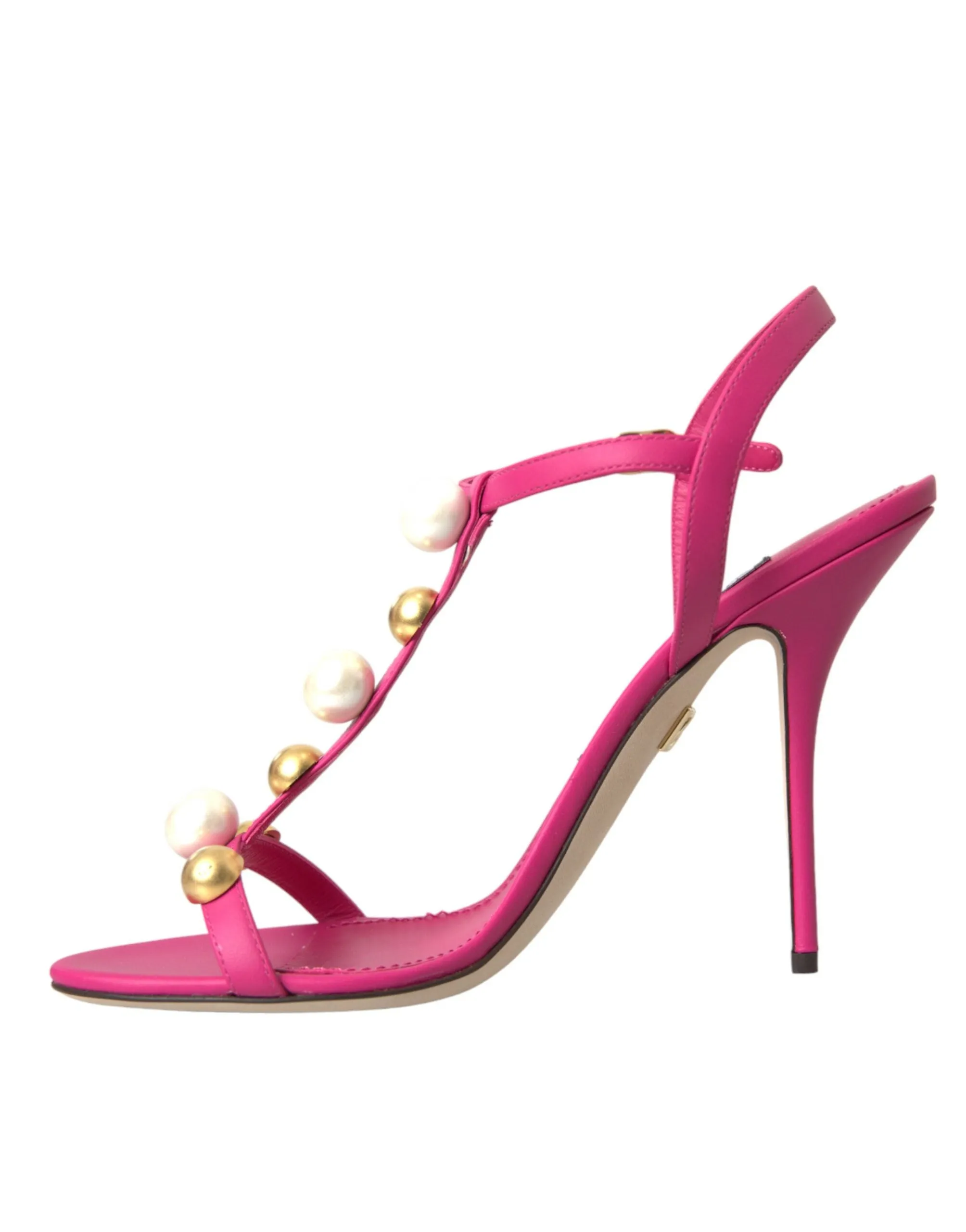 Pink Embellished Leather Sandals Heels Shoes sold by Louxly product image thumbnail 5