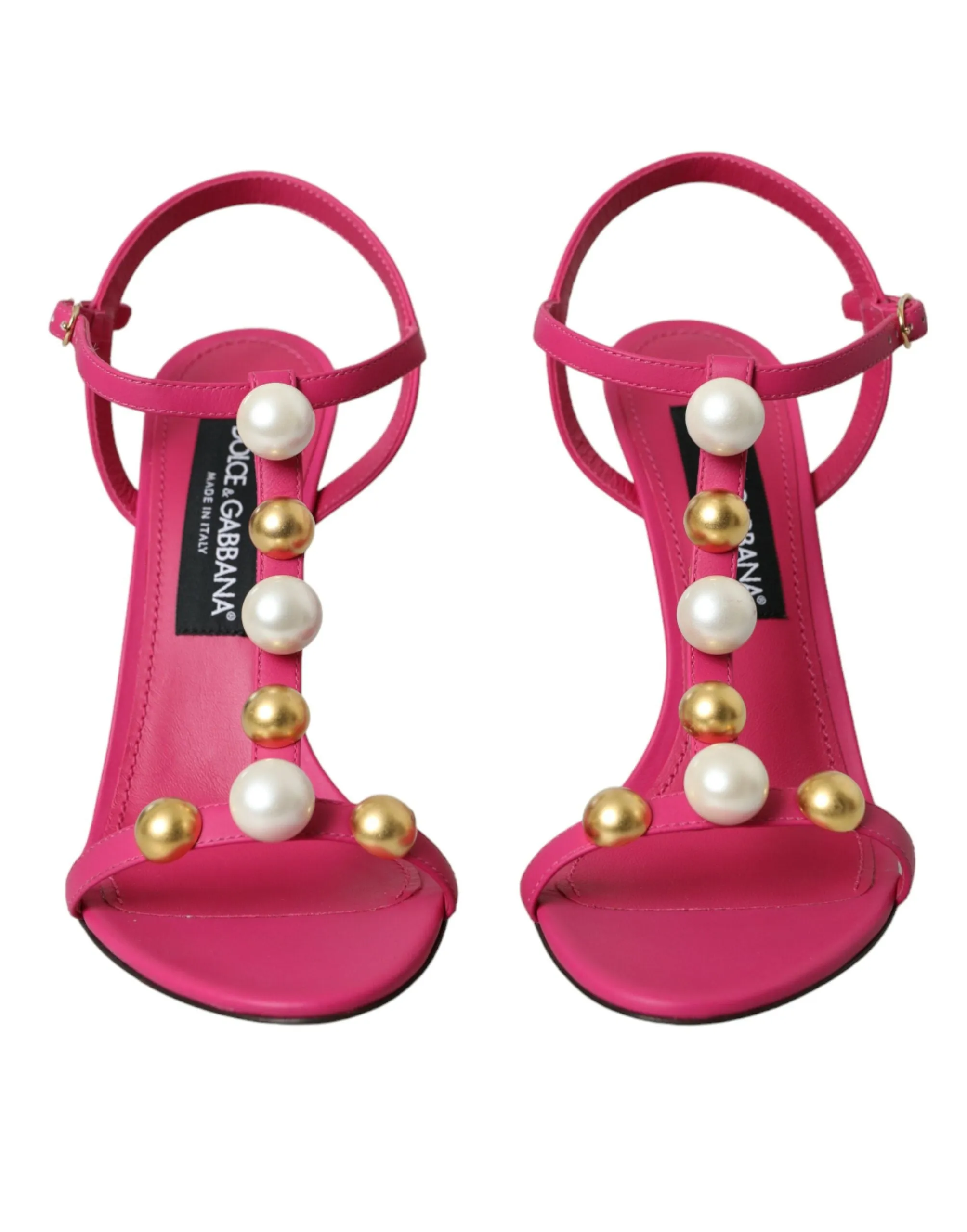 Pink Embellished Leather Sandals Heels Shoes sold by Louxly product image thumbnail 2