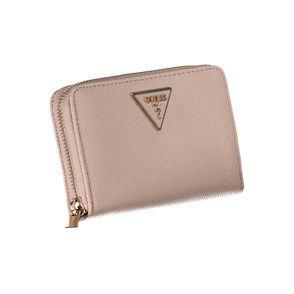 Chic Pink Polyethylene Zip Wallet sold by Louxly product image thumbnail 3