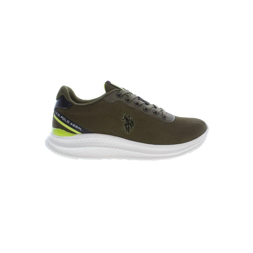 Green Polyester Men Sneaker sold by Louxly