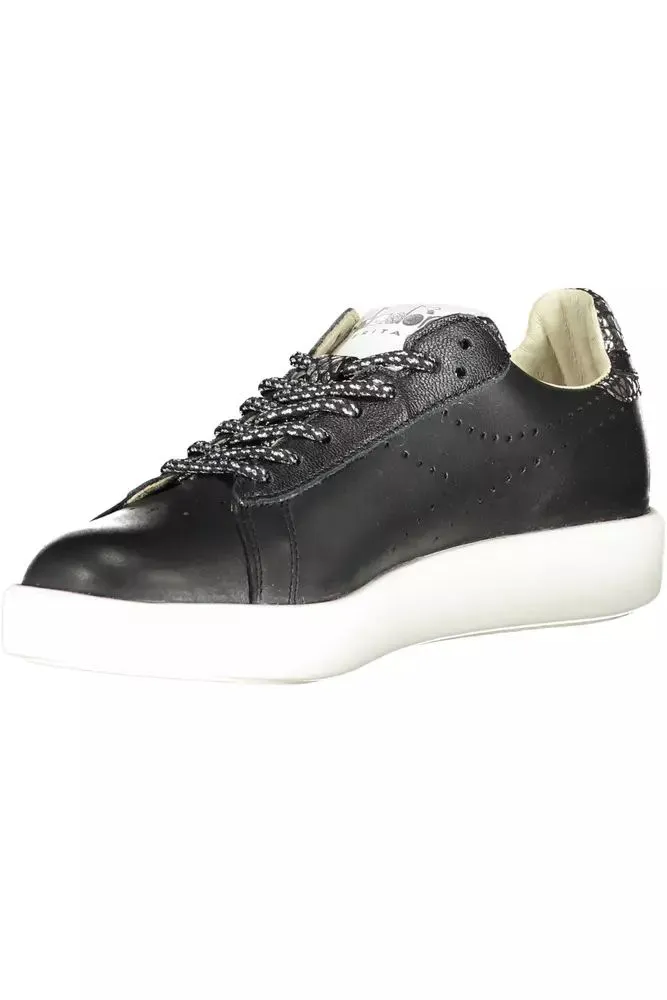 Black Leather Women Sneaker sold by Louxly product image thumbnail 3