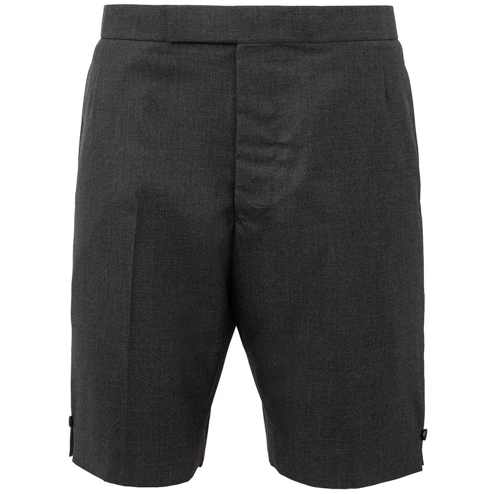 Elegant Wool Shorts in Classic Gray sold by Louxly
