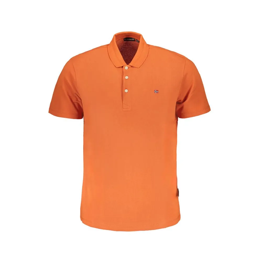 Orange Cotton Polo Shirt sold by Louxly