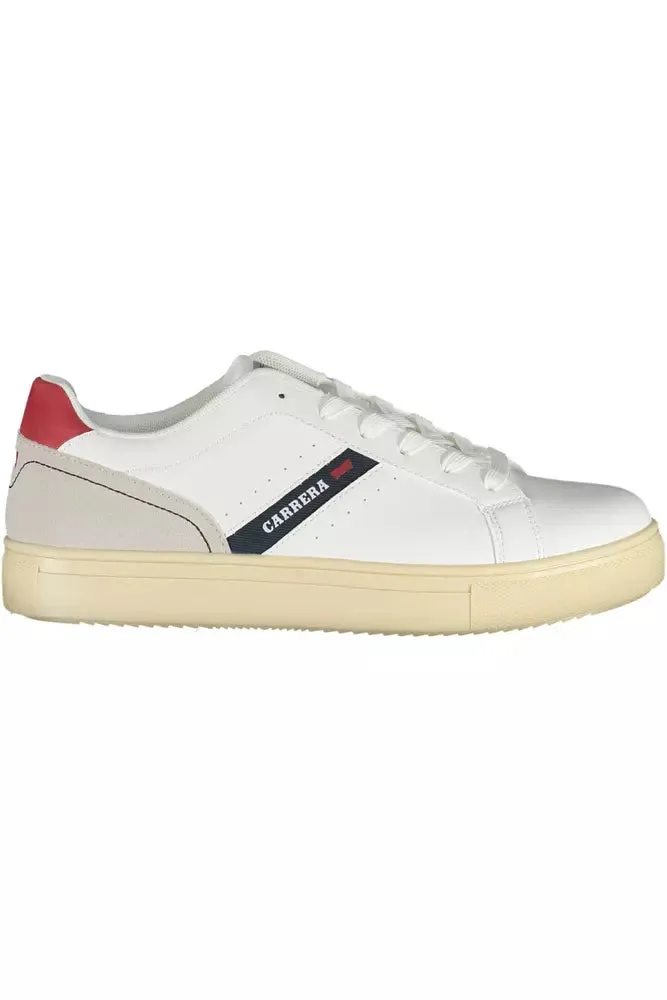 White Polyethylene Men Sneaker sold by Louxly