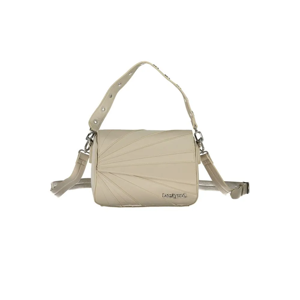 Beige Polyethylene Handbag sold by Louxly