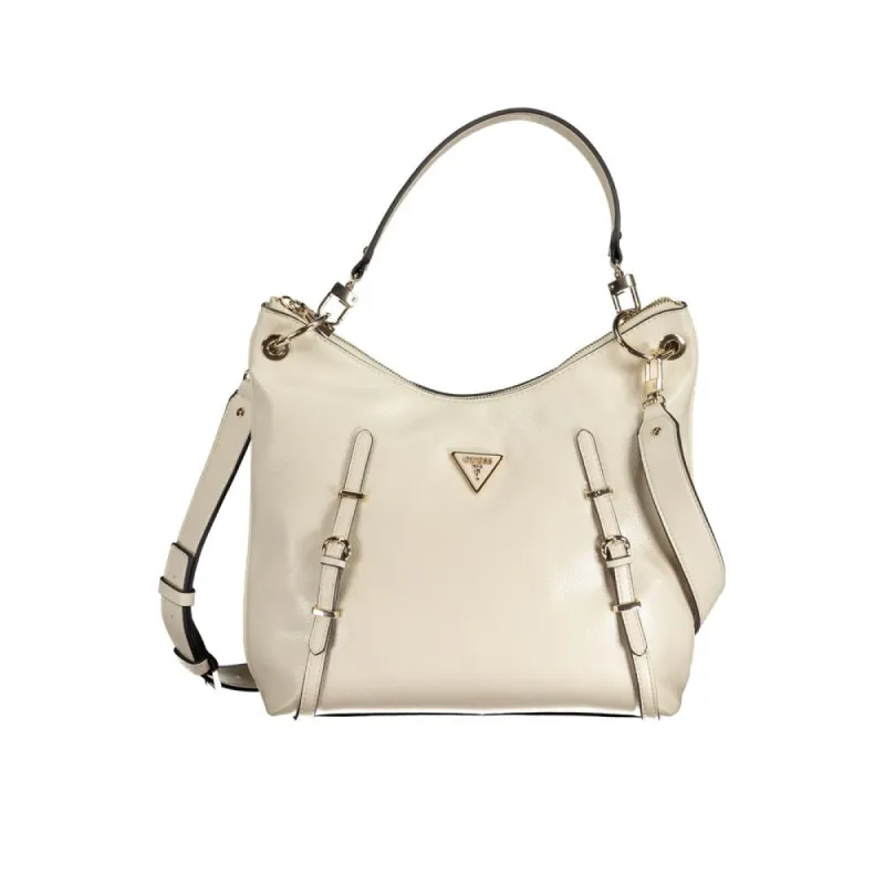 Beige Polyethylene Handbag sold by Louxly