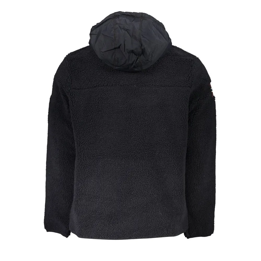 Sleek Half-Zip Recycled Hoodie in Black sold by Louxly product image thumbnail 2
