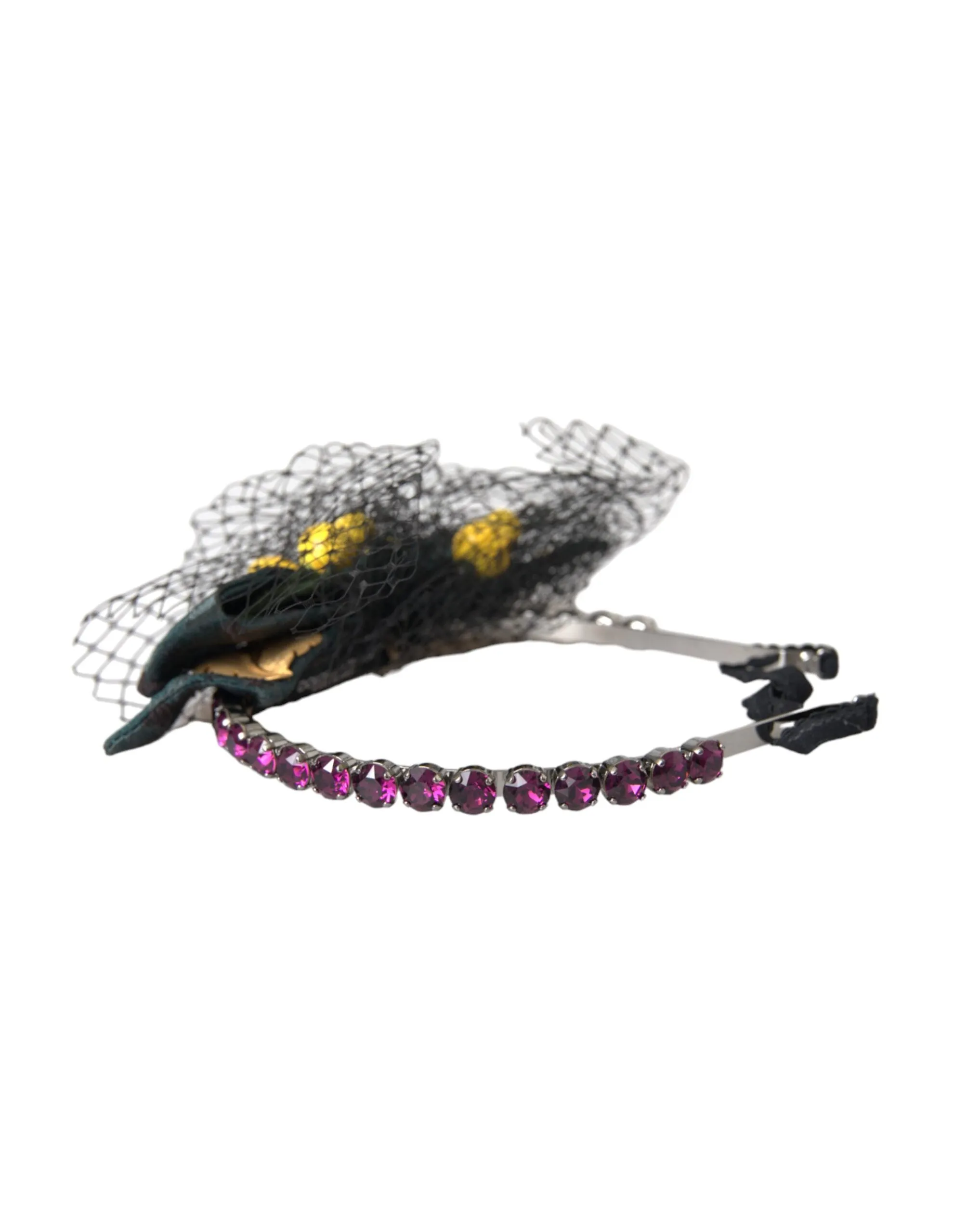 Black Lemons Sicily Purple Crystal Net Headband Diadem sold by Louxly product image thumbnail 4