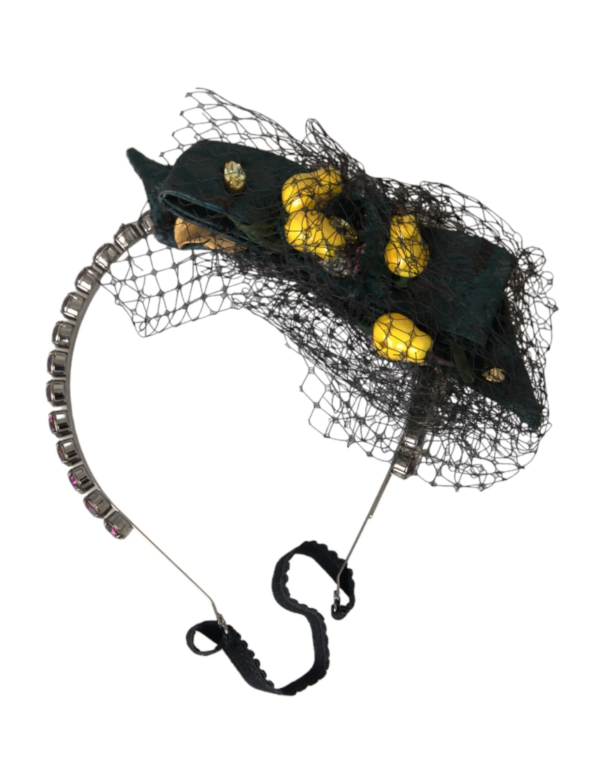 Black Lemons Sicily Purple Crystal Net Headband Diadem sold by Louxly