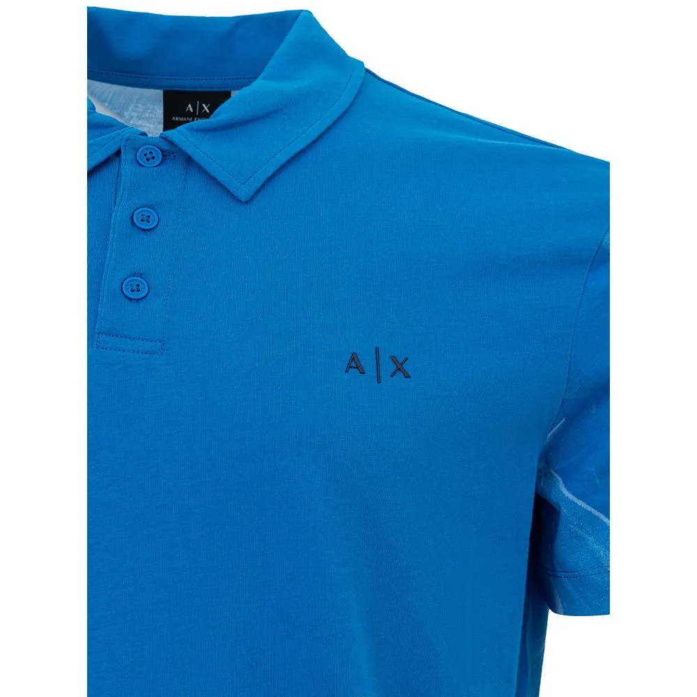 Sleek Blue Cotton Polo for Men sold by Louxly product image thumbnail 3