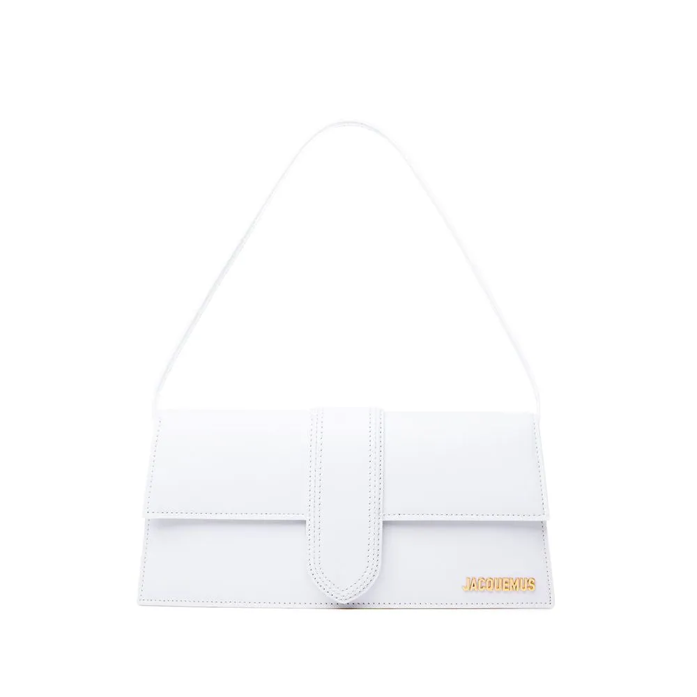 Elegant White Leather Handbag sold by Louxly