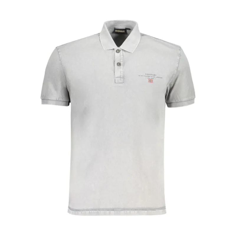 Gray Cotton Polo Shirt sold by Louxly
