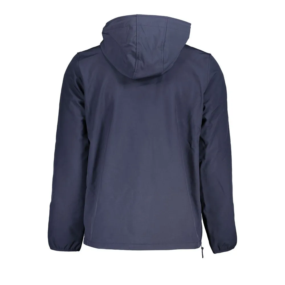 Sleek Soft Shell Hooded Jacket in Bold Blue sold by Louxly product image thumbnail 2