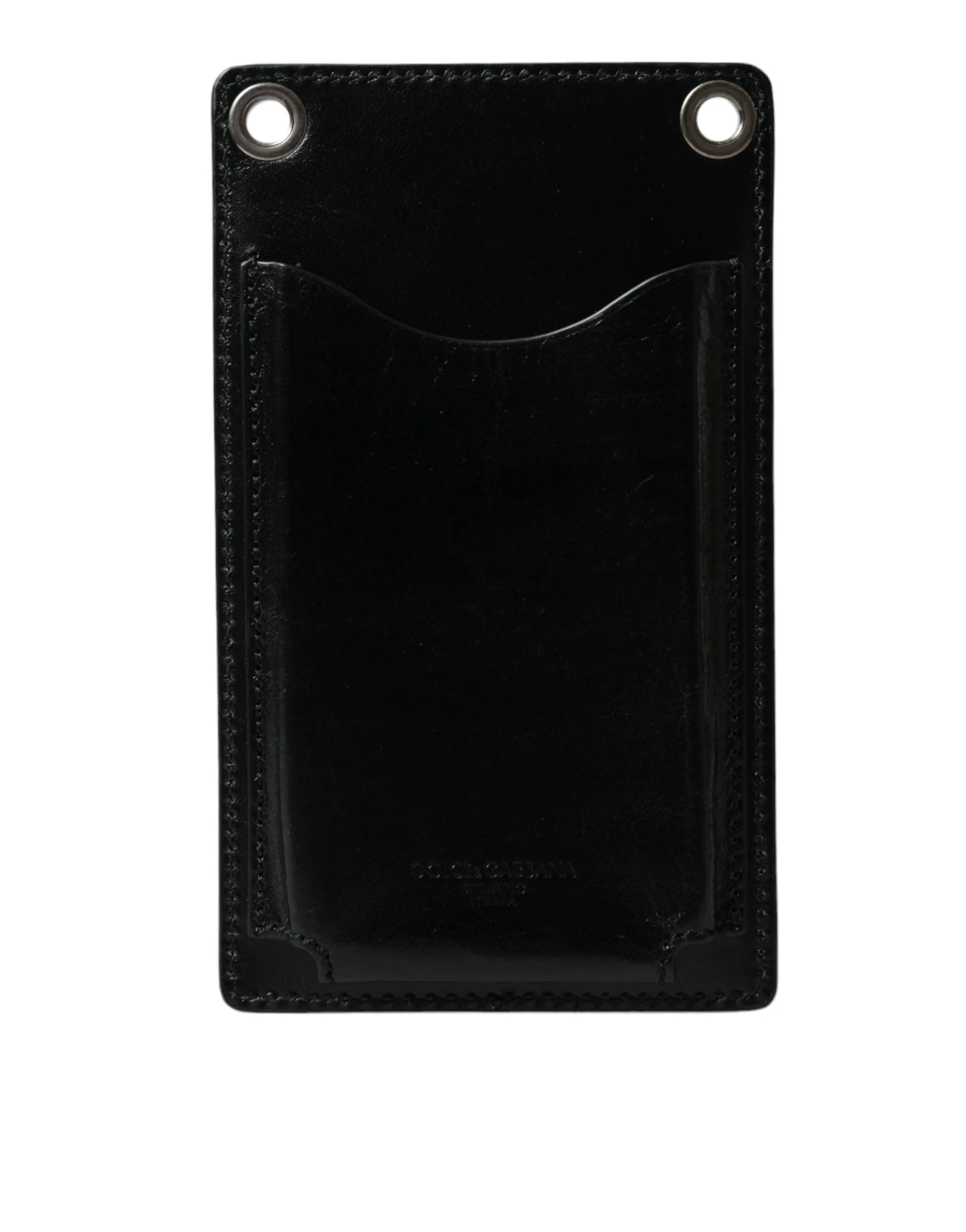 Black Calf Leather Zip Logo Shoulder Neck Strap Wallet sold by Louxly product image thumbnail 2