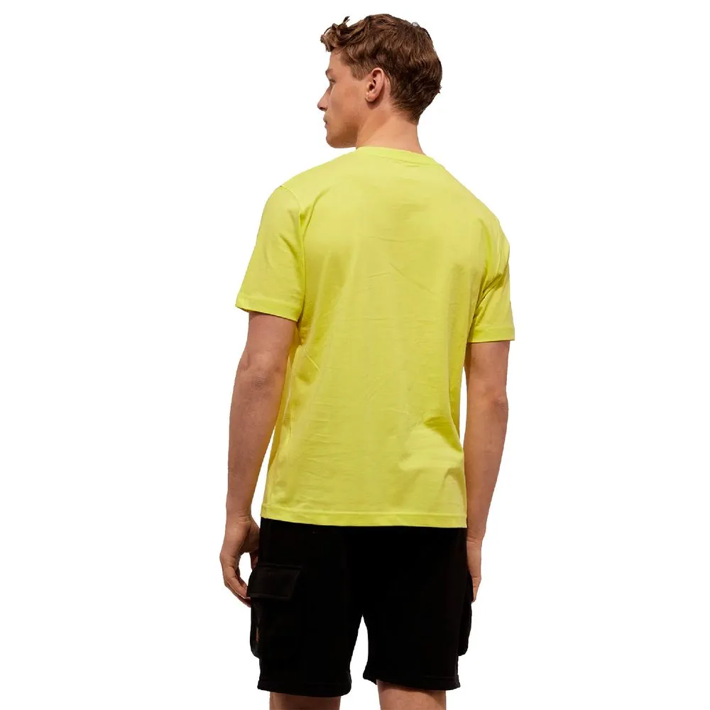 Embossed Logo Cotton T-Shirt in Yellow sold by Louxly product image thumbnail 3