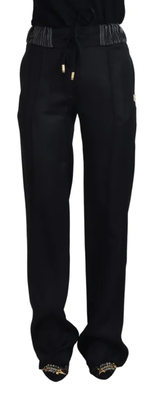 Elegant Black Cotton Pants sold by Louxly