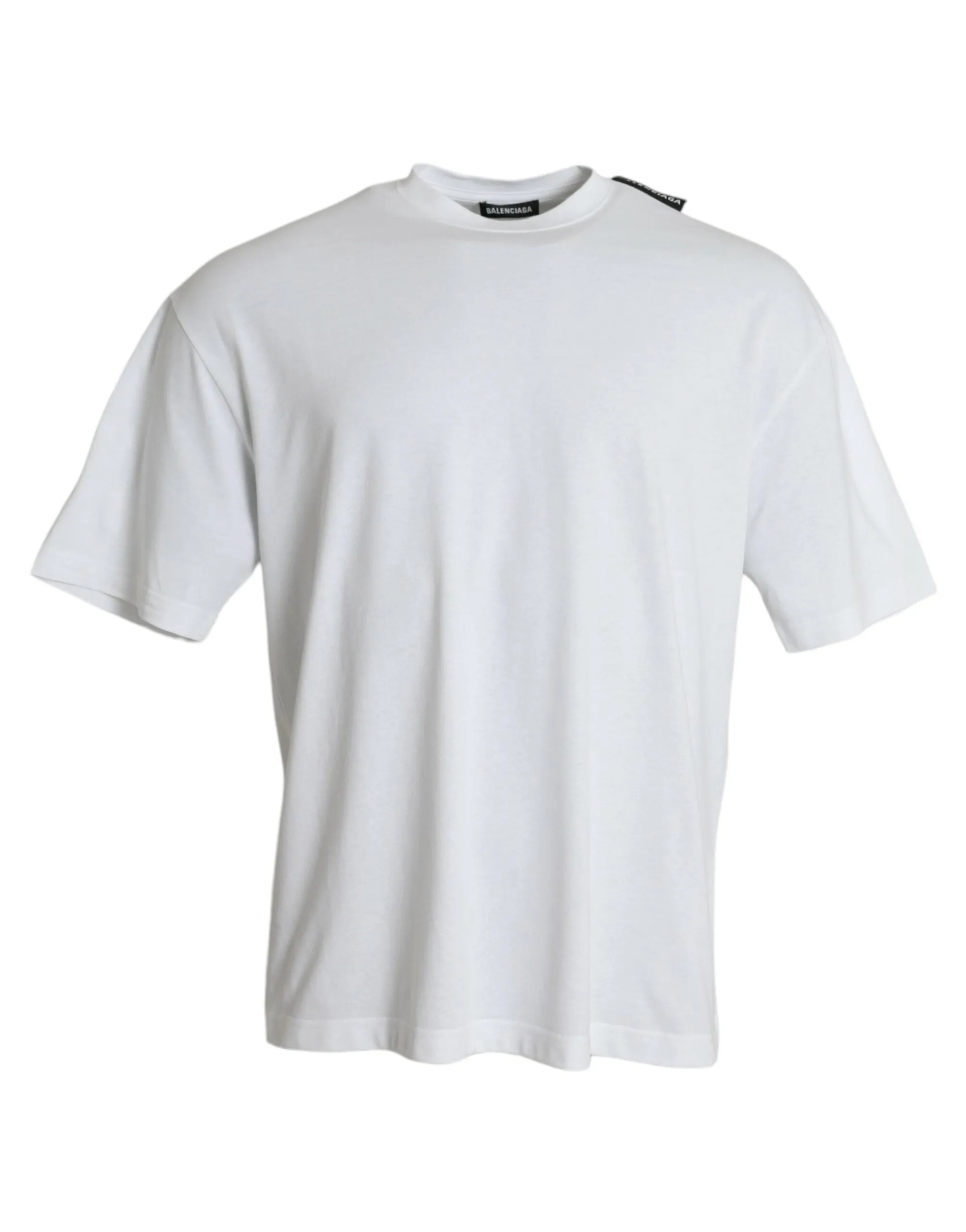 Off White Cotton Jersey Round Neck T-shirt sold by Louxly product image thumbnail 2