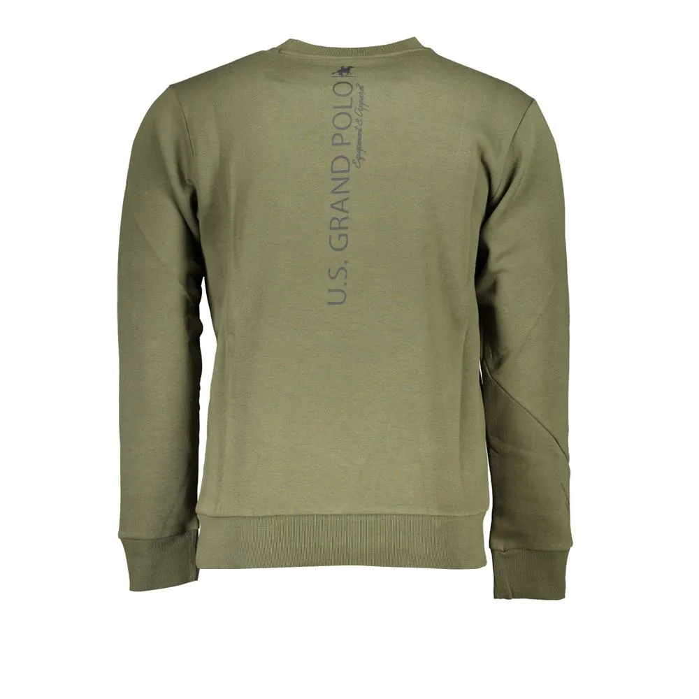 Vintage Green Crew Neck Fleece Sweatshirt sold by Louxly product image thumbnail 2