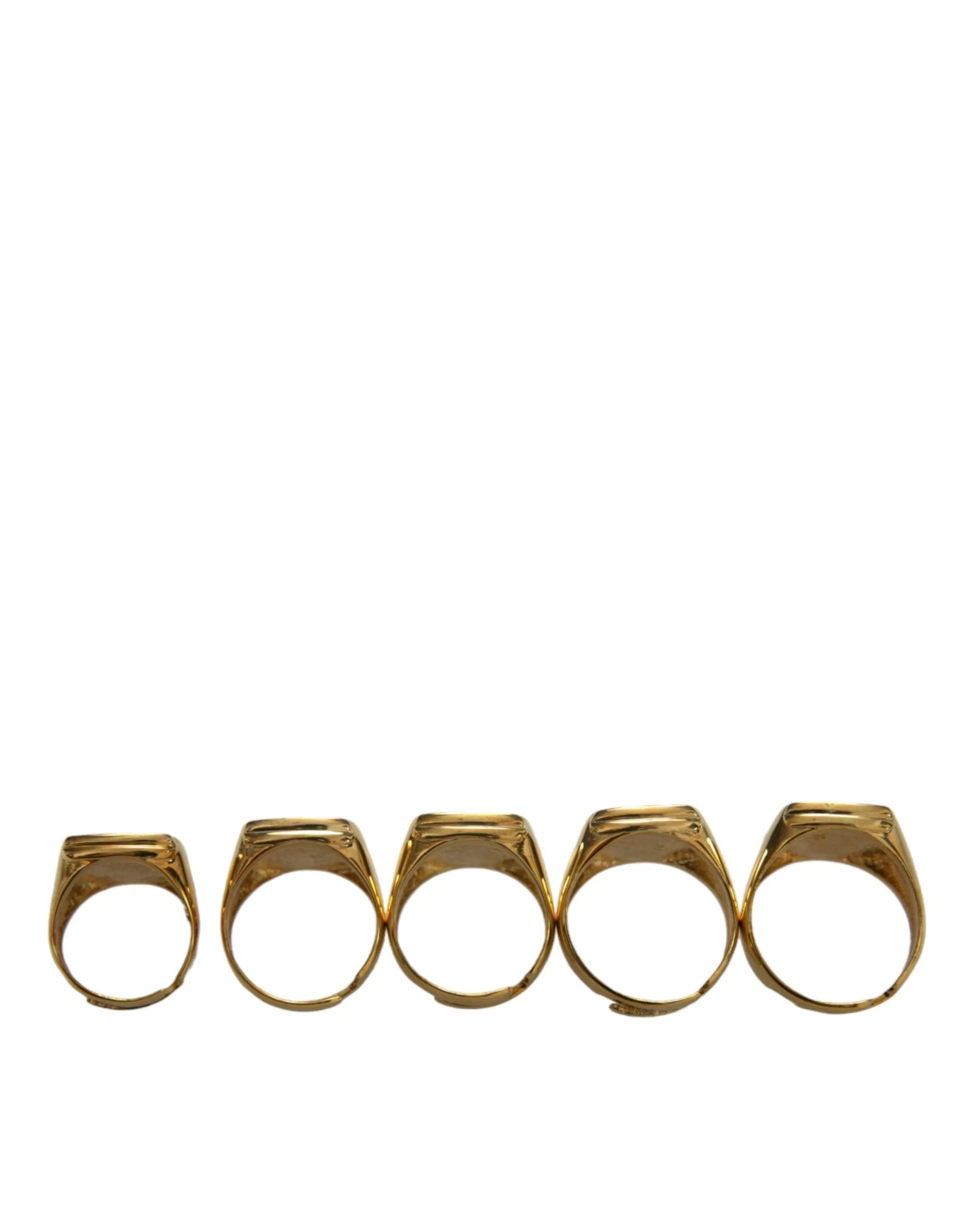 Gold Brass ROYAL Enamel Set of 5 Ring sold by Louxly product image thumbnail 3