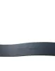 Blue Leather Silver Logo Metal Buckle Belt sold by Louxly