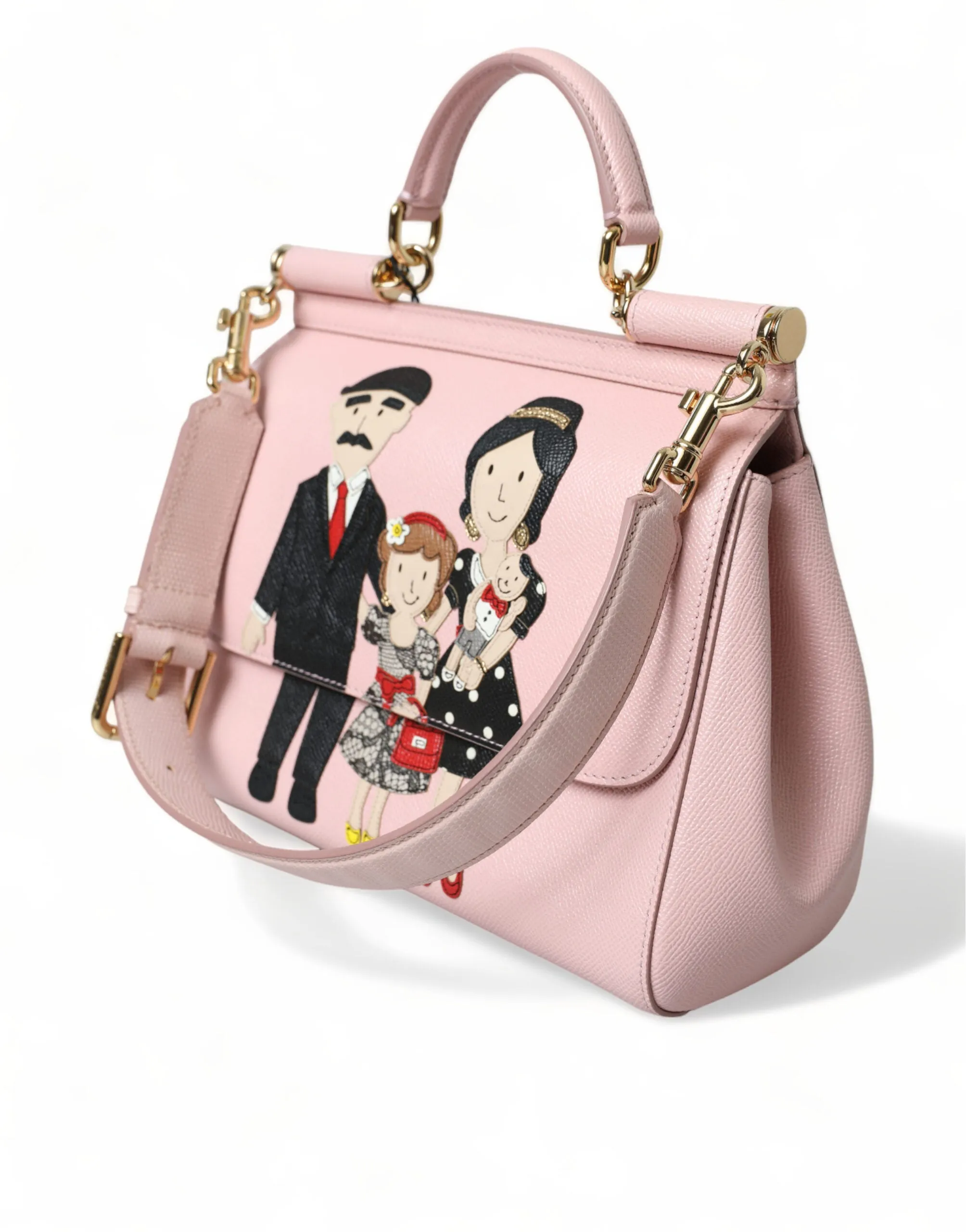 Chic Pink Sicily Leather Shoulder Bag sold by Louxly product image thumbnail 2