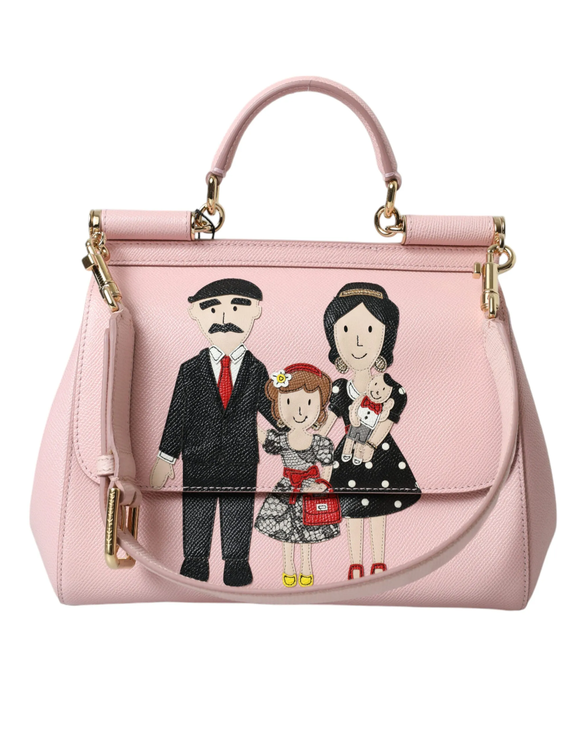 Chic Pink Sicily Leather Shoulder Bag sold by Louxly