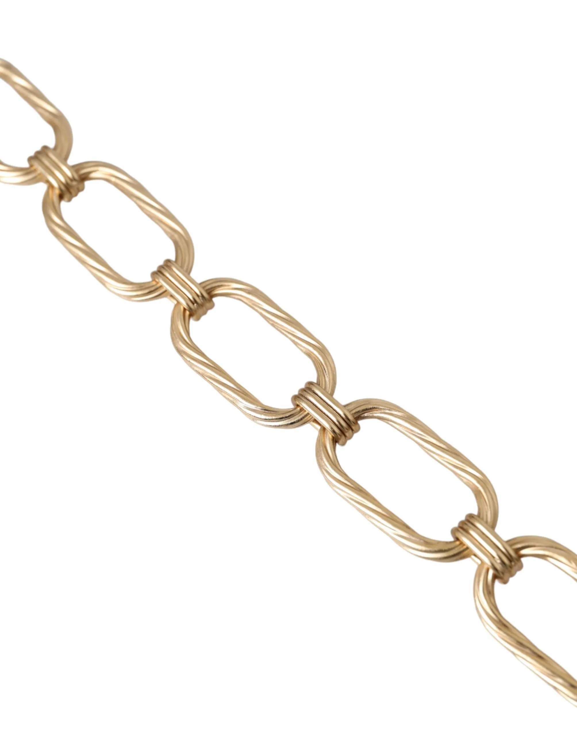 Gold Tone Brass Large Link Chain Jewelry Necklace sold by Louxly product image thumbnail 4