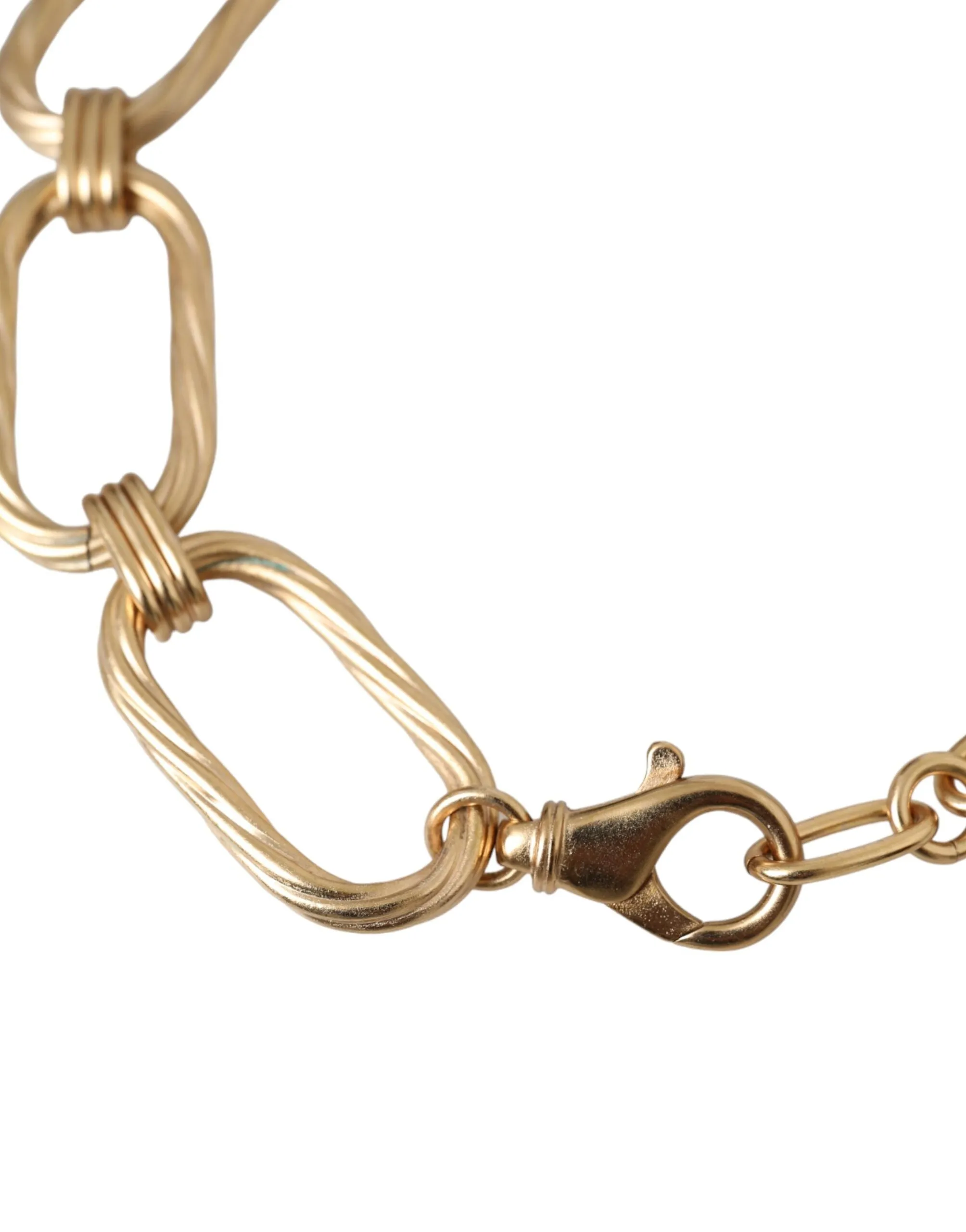 Gold Tone Brass Large Link Chain Jewelry Necklace sold by Louxly product image thumbnail 3