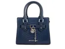 Hamilton XS Navy Snake Satchel Crossbody Bag Purse sold by Louxly