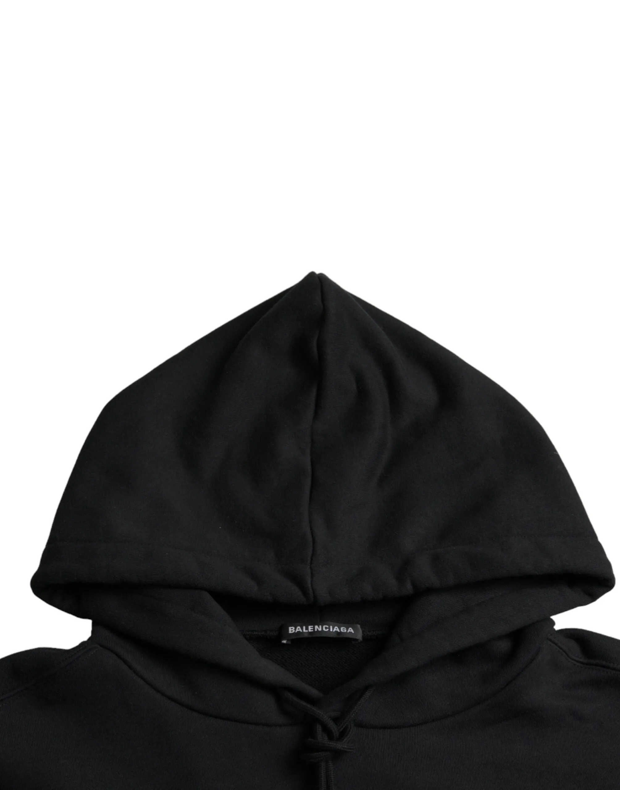 Black Cotton CREW Hooded Pullover Sweatshirt Sweater sold by Louxly product image thumbnail 4