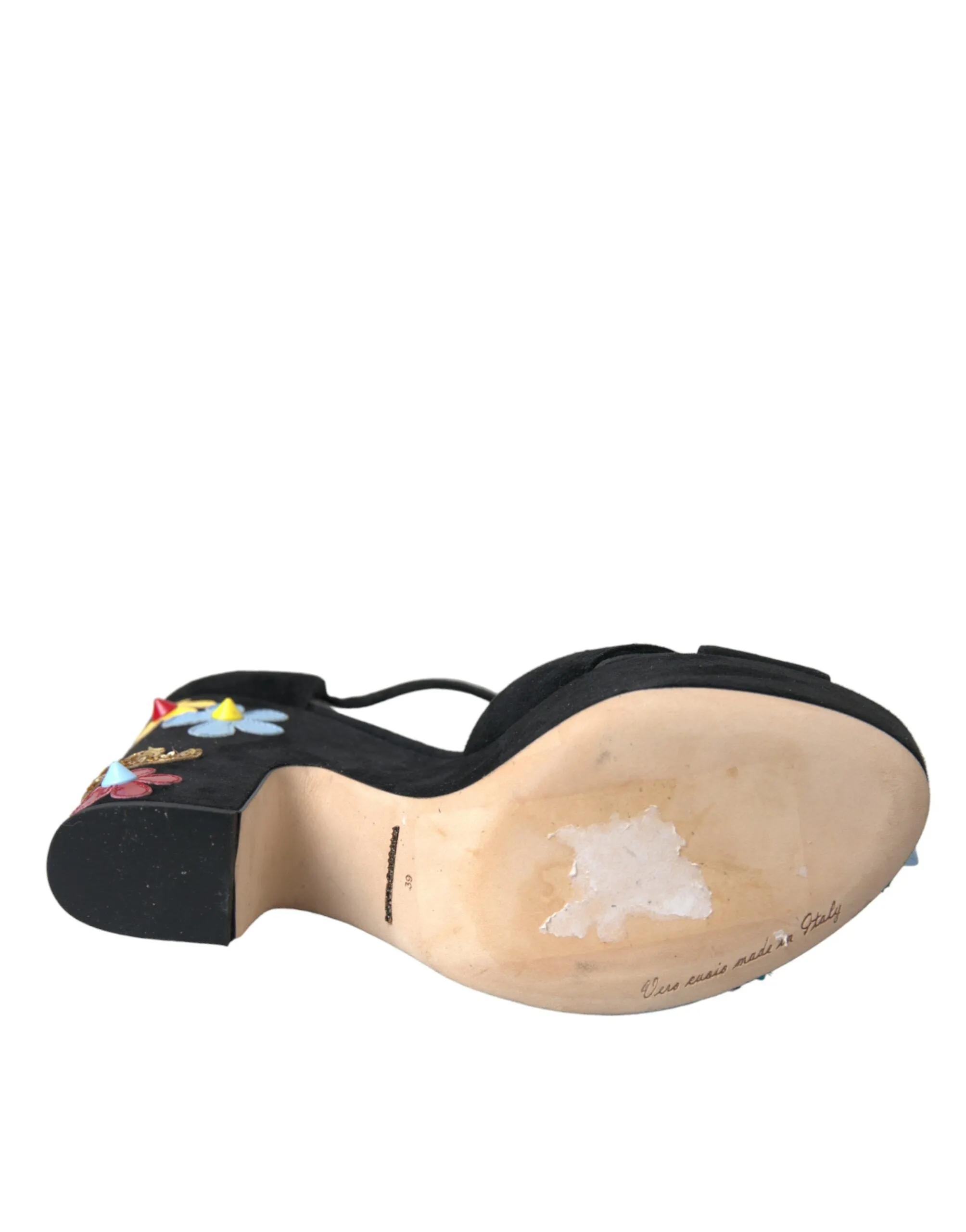 Black Floral Ankle Strap Heels Sandals Shoes sold by Louxly product image thumbnail 5