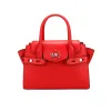 Carmen Medium Bright Red Leather Satchel Bag Purse sold by Louxly