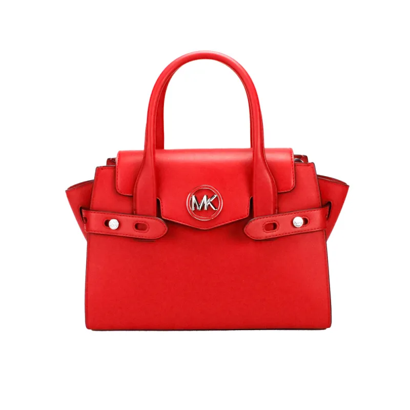 Carmen Medium Bright Red Leather Satchel Bag Purse sold by Louxly