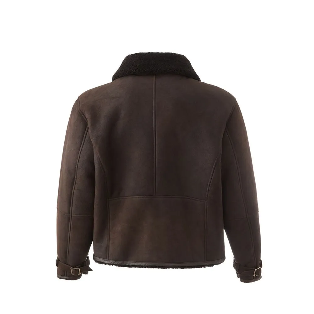Elegant Montone Leather Brown Jacket sold by Louxly product image thumbnail 2