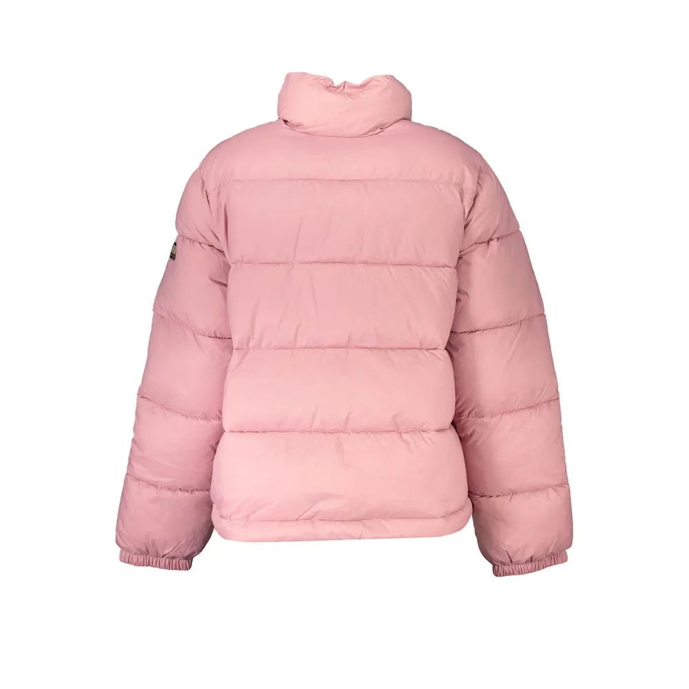 Chic Pink Polyamide Long Sleeve Jacket sold by Louxly product image thumbnail 2